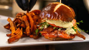 Salmon BLT & Sweet Fries