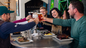 Cheersing Beers Over Dinner